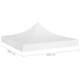 vidaXL Party Tent Roof 2x2 m White 270 g/m²