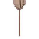 vidaXL Garden Parasol with Wooden Pole 270 cm Taupe