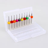 10Pcs/Set Micro Mini Twist Drill Bits Set PCB Print Circuit Board Tungsten Carbide Engraving