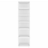 vidaXL Shoe Cabinet High Gloss White 27.5x27x102 cm Engineered Wood