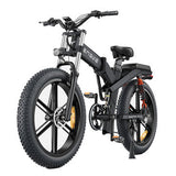 ENGWE X26 19.2Ah+10Ah Dual Batteries 1000W Folding Electric Bike 26*4.0 Inch Fat Tire 120-150km Mileage Range E Bike for Mountain Snowfield Road Triple Suspension System Dual Oil Disc Brake for All-Terrain Roads Mountain E-Bike