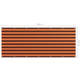 vidaXL Balcony Screen Orange and Brown 120x300 cm Oxford Fabric