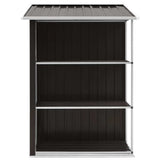 vidaXL Garden Shed with Rack Brown 205x130x183 cm Iron