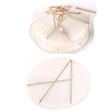 White Marble Coasters Set of 4