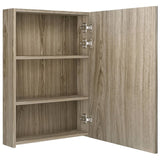 vidaXL LED Bathroom Mirror Cabinet Oak 50x13x70 cm