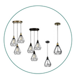 Vintage Industrial Retro Suspended 3 Head Ceiling Pendant Light Lampshade Light~2063