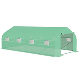 Outsunny Walk in Polytunnel Greenhouse with Windows and Door for Garden, Backyard (6 x 3M)