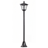 Outsunny Outdoor Garden Solar Post Lamp Sensor Dimmable LED Lantern Bollard Pathway 1.6M Tall – Black