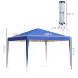 Outsunny 3 x 3 Meters Outdoor Garden Heavy Duty Pop Up Gazebo Marquee Party Tent Wedding Canopy (Blue) + Carrying Case