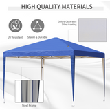 Outsunny 3 x 3 Meters Outdoor Garden Heavy Duty Pop Up Gazebo Marquee Party Tent Wedding Canopy (Blue) + Carrying Case