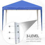 Outsunny 3 x 3 Meters Outdoor Garden Heavy Duty Pop Up Gazebo Marquee Party Tent Wedding Canopy (Blue) + Carrying Case