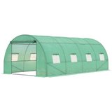 Outsunny Walk in Polytunnel Outdoor Garden Greenhouse with Windows and Doors (6 x 3M)