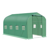 Outsunny Walk in Polytunnel Greenhouse with Windows and Door for Garden, Backyard (4 x 2M)