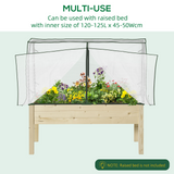 Outsunny Mini Greenhouse Portable Garden Growhouse for Plants with Zipper Design for Outdoor, Indoor, 120 x 45 x 70cm, White