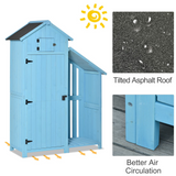 Outsunny Garden Shed Wooden Firewood House Storage Cabinet Waterproof Asphalt Roof Tool Organizer with Lockable Door, 130 x 55 x 180 cm