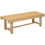 Outsunny 2-seater Outdoor Indoor Garden Wooden Bench Patio Loveseat Fir 110L x 38W x 35H cm Natural