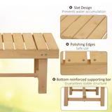 Outsunny 2-seater Outdoor Indoor Garden Wooden Bench Patio Loveseat Fir 110L x 38W x 35H cm Natural