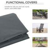 Outsunny Rectangular Patio Furniture Cover for Chairs Water UV Resistant Protection 600D Oxford Fabric Rattan Lounge Clean Cover, 200 x 86 x 82cm