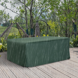 Outsunny UV Rain Protective Rattan Furniture Cover Outdoor Garden Rectangular Furniture Cover Table Chair Sofa Shelter Waterproof 222 x 155 x 67cm - Green