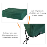 Outsunny UV Rain Protective Rattan Furniture Cover Outdoor Garden Rectangular Furniture Cover Table Chair Sofa Shelter Waterproof 222 x 155 x 67cm - Green