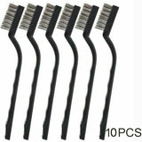 10x Small Wire Brush Set Stainless Steel Wire Brush DIY Paint Rust-Remover Tool