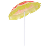 Outsunny Patio Garden Hawaii Beach Sun Umbrella Sunshade Hawaiian Folding Tilting Crank Parasol (Multicolor)