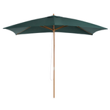 Outsunny 2 x 3m Wooden Parasol Garden Umbrellas Sun Shade Patio Outdoor Umbrella Canopy Green