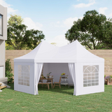 Outsunny 6.8x5M Large Octagonal Party Tent Gazebo Heavy Duty Wedding Marquee Tent Garden Pagoda Tent New