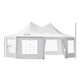 Outsunny 6.8x5M Large Octagonal Party Tent Gazebo Heavy Duty Wedding Marquee Tent Garden Pagoda Tent New