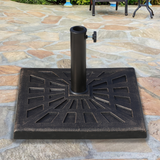 Outsunny 15kg Durable Patterned Colophony Garden Patio Square Umbrella Stand Base Stand Bronze