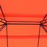 Outsunny 3 x 4 m Aluminium Metal Gazebo Marquee Canopy Pavilion Patio Garden Party Tent Shelter with Nets and Sidewalls - Orange