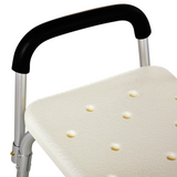 HOMCOM Adjustable Shower Chair, Shower Seat, Portable Medical Stool with Adjustable Back and Armrest for Mobility