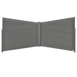 Outsunny 6 x 2m Retractable Sun Side Awning Screen Fence Patio Garden Wall Balcony Screening Panel Outdoor Blind Privacy Divider – Grey