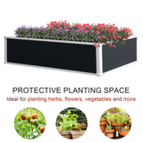 Outsunny 302L Garden Raised Bed Planter Grow Containers for Outdoor Patio Plant Flower Vegetable Pot PP 120 x 90 x 30 cm