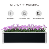 Outsunny 302L Garden Raised Bed Planter Grow Containers for Outdoor Patio Plant Flower Vegetable Pot PP 120 x 90 x 30 cm