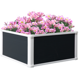 Outsunny 96L Garden Raised Bed Planter Grow Containers for Outdoor Patio Plant Flower Vegetable Pot PP 60 x 60 x 30 cm