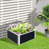 Outsunny 96L Garden Raised Bed Planter Grow Containers for Outdoor Patio Plant Flower Vegetable Pot PP 60 x 60 x 30 cm