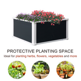 Outsunny 96L Garden Raised Bed Planter Grow Containers for Outdoor Patio Plant Flower Vegetable Pot PP 60 x 60 x 30 cm