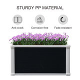 Outsunny 96L Garden Raised Bed Planter Grow Containers for Outdoor Patio Plant Flower Vegetable Pot PP 60 x 60 x 30 cm