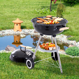 Outsunny Portable Round Kettle Charcoal Grill BBQ Smoker with Lid Outdoor Heat Control Party Patio Barbecue Garden