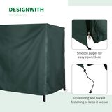 Outsunny 600D Oxford Patio Swing Chair Cover Outdoor Garden Furniture Rain Protection Protector Waterproof Anti-UV Green 205L x 124W x 164H cm