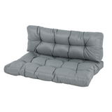 Outsunny 2Pcs Garden Tufted Pallet Cushion Seat Pad 120L x 80W x 12Dcm Back Cushion Patio for Indoor Outdoor Use, Grey