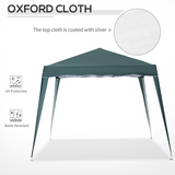 Outsunny 2.5M x 2.5M  Pop-up Tent Garden Gazebo Outdoor Awning Heavy Duty Marquee Party Shelter Sun Shade - Green