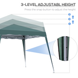 Outsunny 2.5M x 2.5M  Pop-up Tent Garden Gazebo Outdoor Awning Heavy Duty Marquee Party Shelter Sun Shade - Green