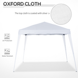 Outsunny 2.5M x 2.5M  Pop-up Tent Garden Gazebo Outdoor Awning Heavy Duty Marquee Party Shelter Sun Shade - White