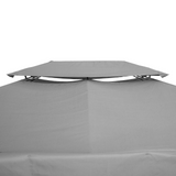 Outsunny 3x4m Gazebo Replacement Roof Canopy 2 Tier Top UV Cover Garden Patio Outdoor Sun Awning Shelters Light Grey (TOP ONLY)