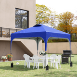 Outsunny 3 x 3 (M) Pop Up Gazebo, Foldable Canopy Tent with Carry Bag with Wheels and 4 Leg Weight Bags for Outdoor Garden Patio Party, Blue