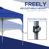 Outsunny 3 x 3 (M) Pop Up Gazebo, Foldable Canopy Tent with Carry Bag with Wheels and 4 Leg Weight Bags for Outdoor Garden Patio Party, Blue