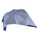 Outsunny UV Protection Fishing Beach Umbrella Brolly Shelter /w Side Panel Tent Blue