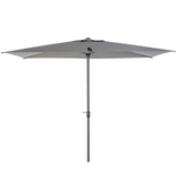 Outsunny 3 x 2M Sun Parasols Umbrellas Garden Patio Tilt Sun Shade Outdoor Canopy Crank Aluminium, Grey